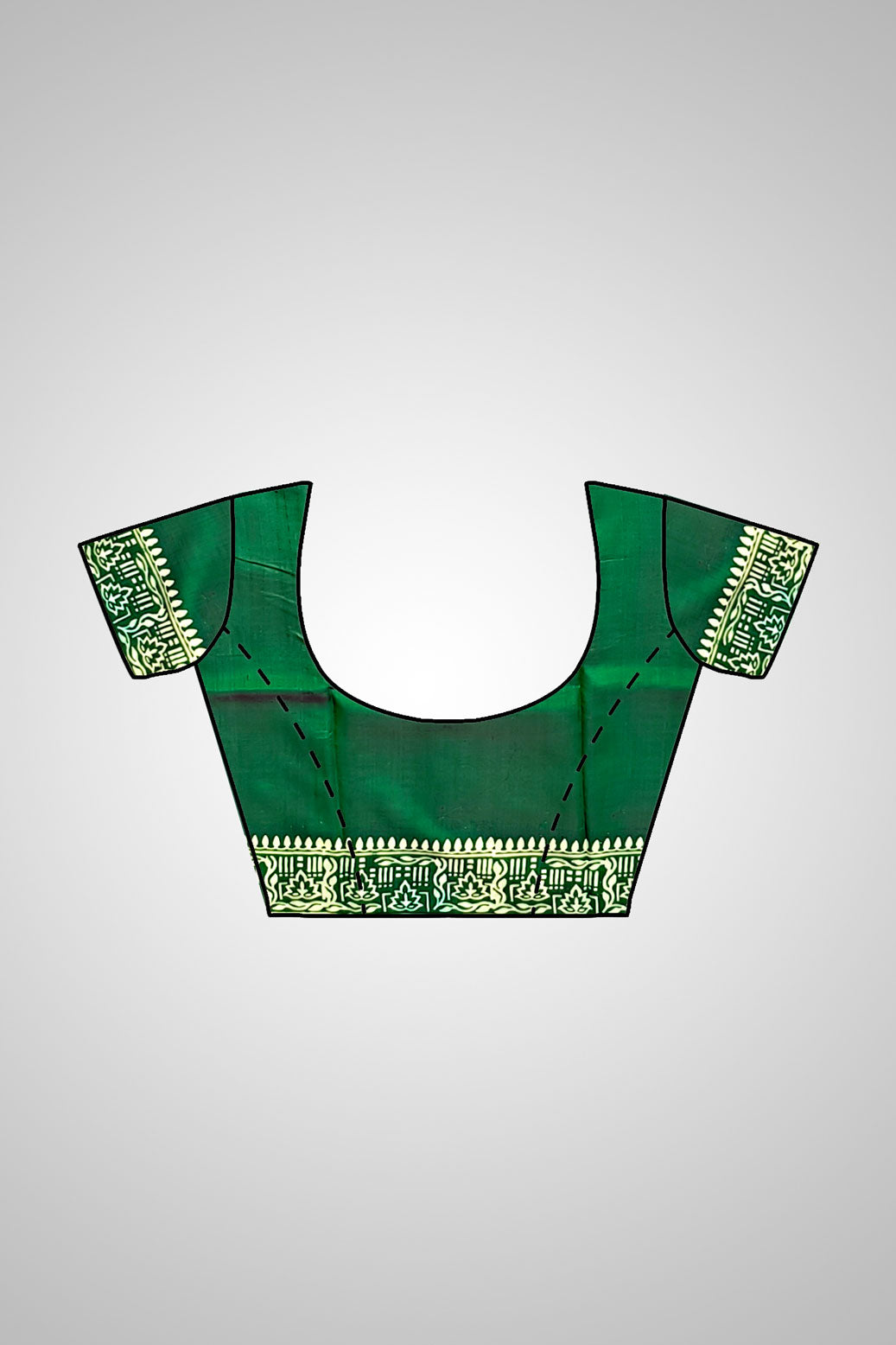 Buy Pure Silk Saree with Blouse – Full set view with blouse