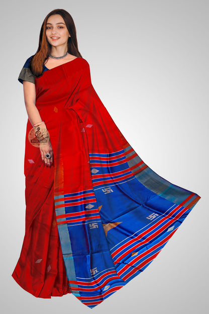 Buy Pure Silk Saree – Front view of classic Indian drape