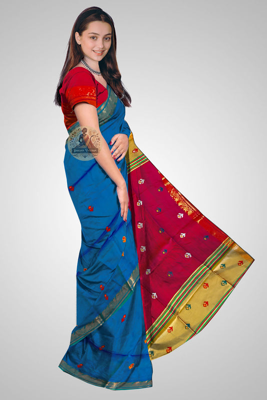 Buy Pure Silk Saree online – Pure Silk Saree side view