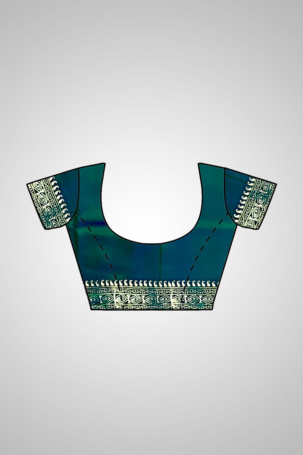 Buy Pure Silk Saree Online – Saree with stitched blouse view