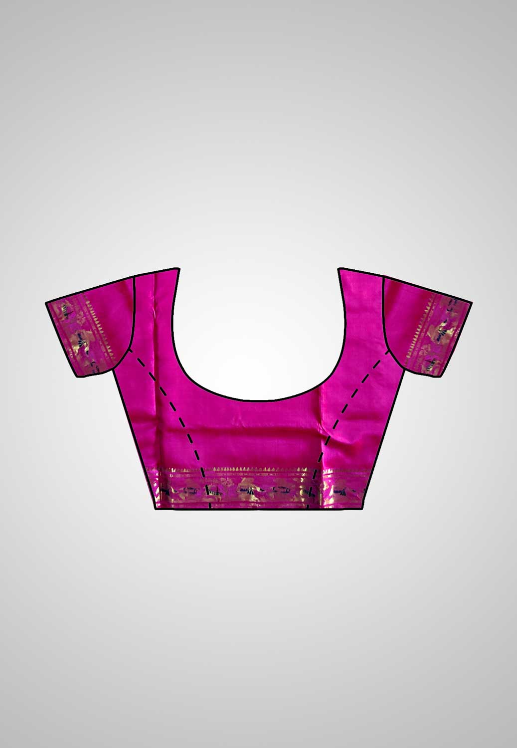 Buy Handloom Swarnachari Pure Silk Saree online – blouse view