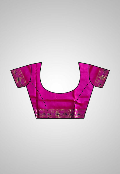 Buy Handloom Swarnachari Pure Silk Saree online – blouse view