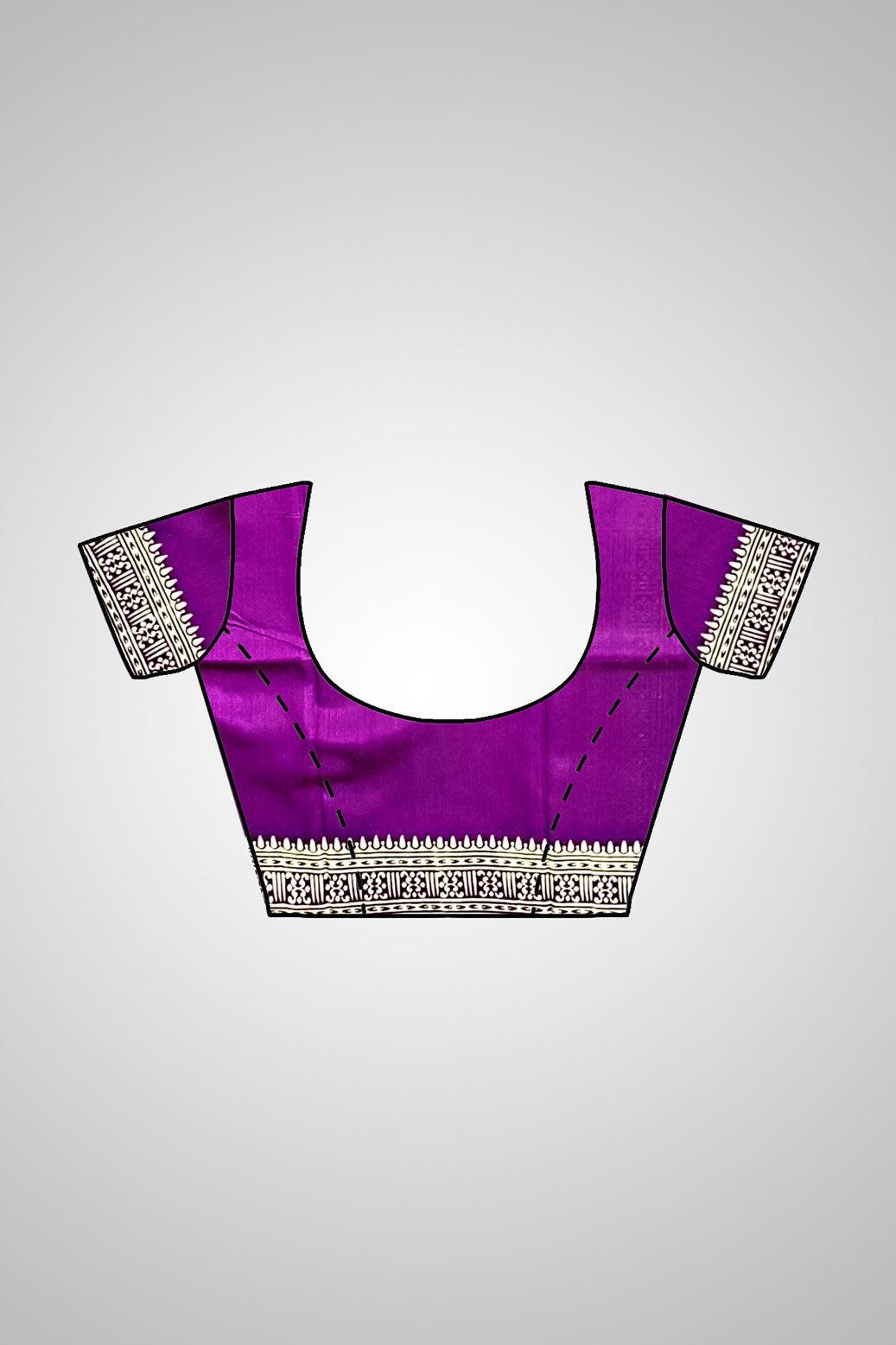 Buy Handwoven Pure Silk Saree – Saree with blouse view