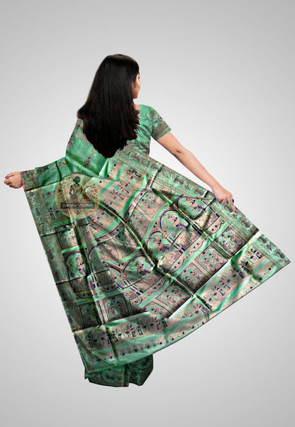 Timeless handloom saree combining traditional artistry and luxury