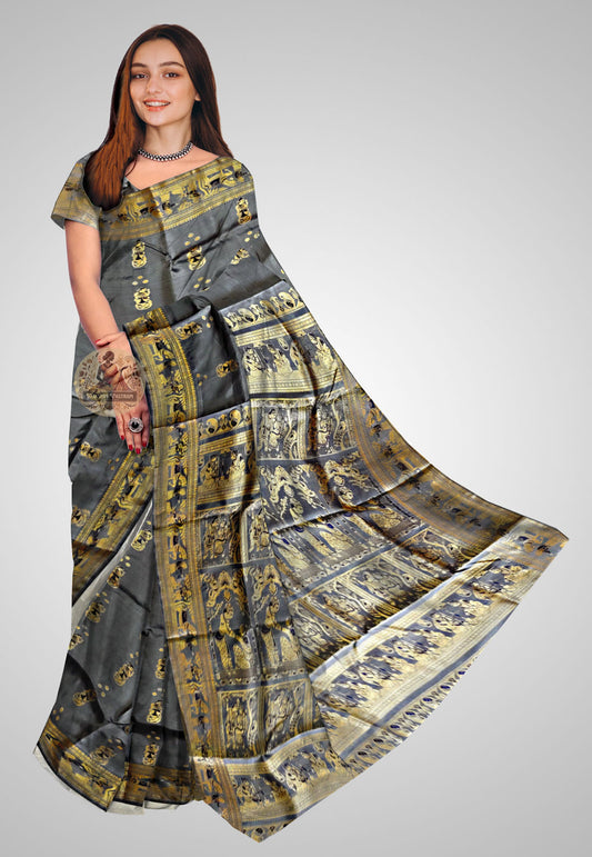 Buy Baluchari Silk Saree online – Timeless Handloom Baluchari front view