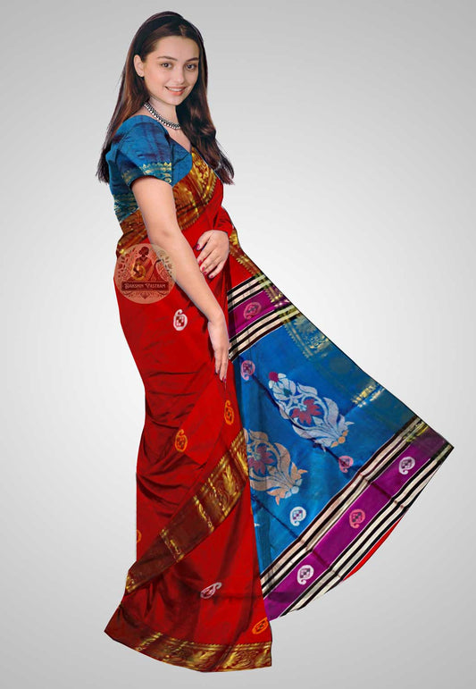 Buy Bishnupuri Katan Silk Saree online – Bishnupuri Katan Silk Saree side view