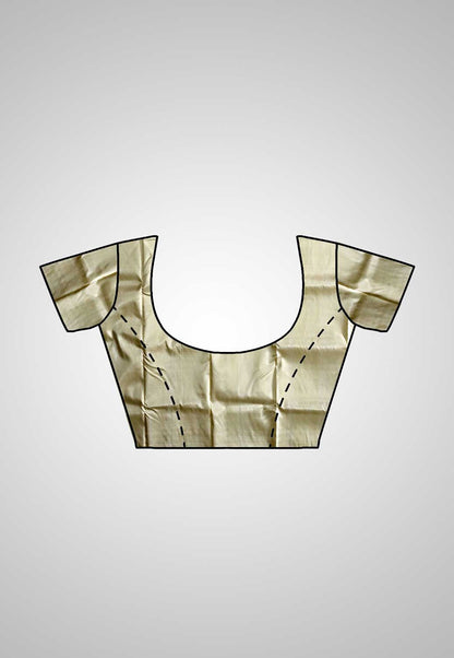 Buy Pure Silk Than Saree online – Pure Silk Than Saree blouse view