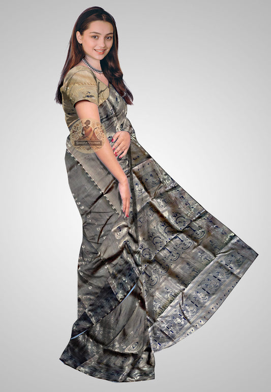 Buy Handloom Swarnachari Pure Silk Saree online – side view