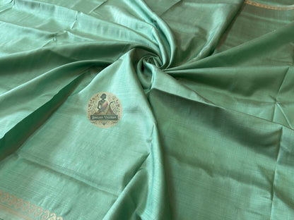 Detail of Bishnupur Katan Silk Saree pallu featuring handwoven Malla dynasty-inspired motifs in pure mulberry silk, made in West Bengal India
