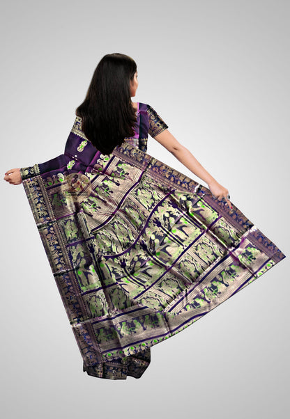 Sophisticated handloom saree with refined detailing and elegance