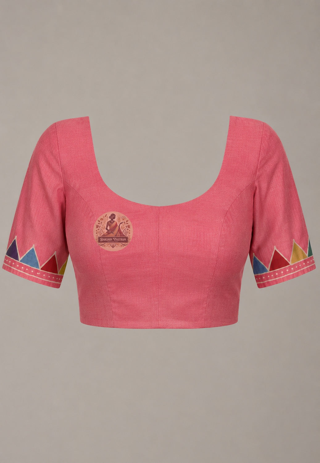 Blouse piece of Bishnupur Katan silk saree with handwoven traditional Bengal border, artisan silk, wedding occasion