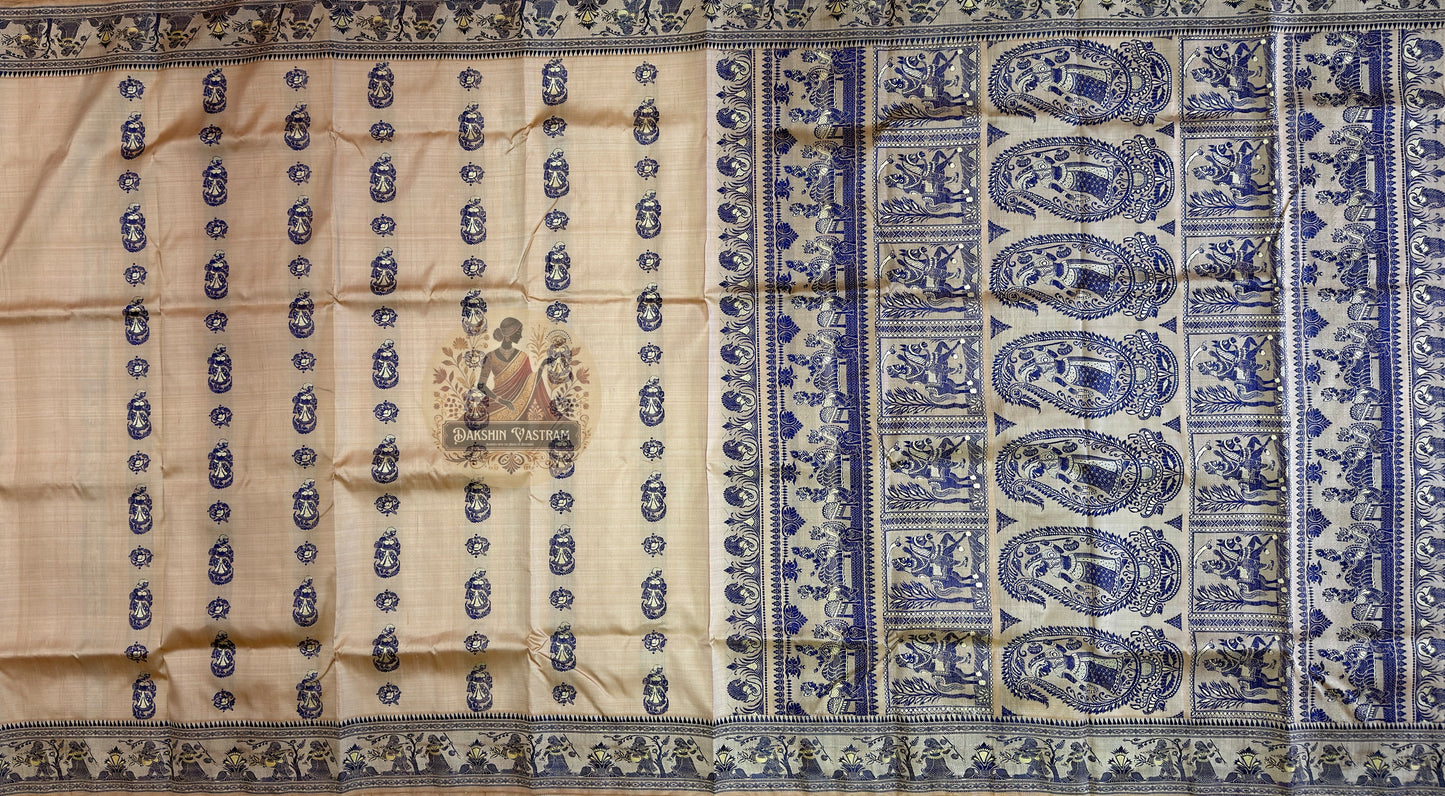 Buy Authentic Baluchari Saree online – Pallu design showcasing artistry