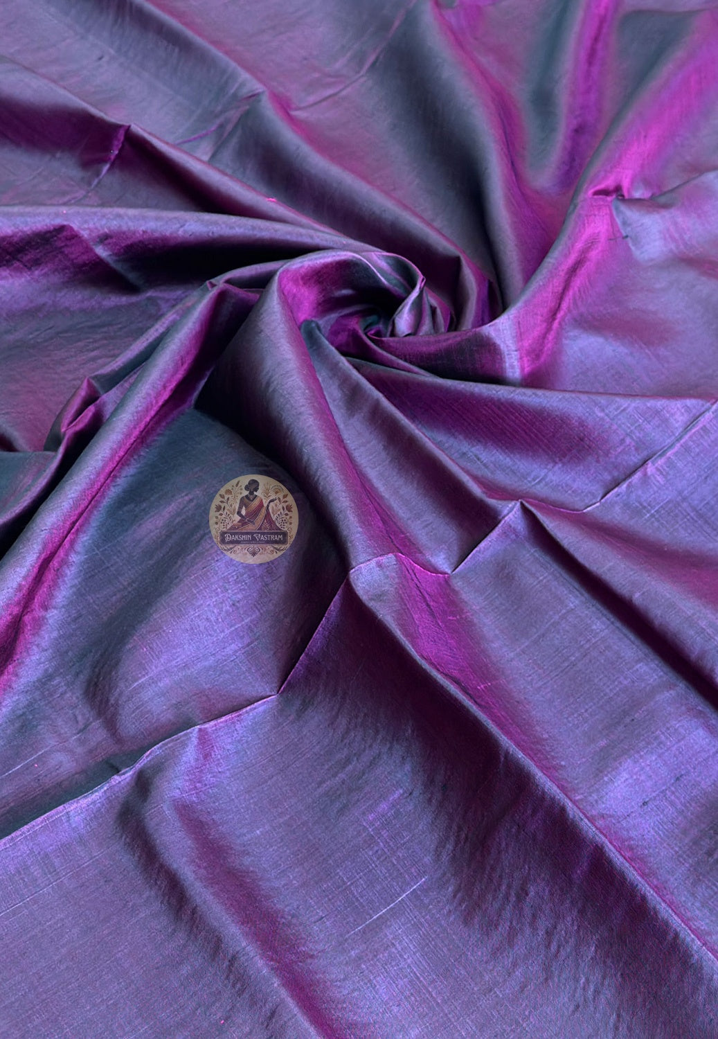Close-up of handwoven temple spire butis with zari detail on Bishnupur Katan Silk Saree border