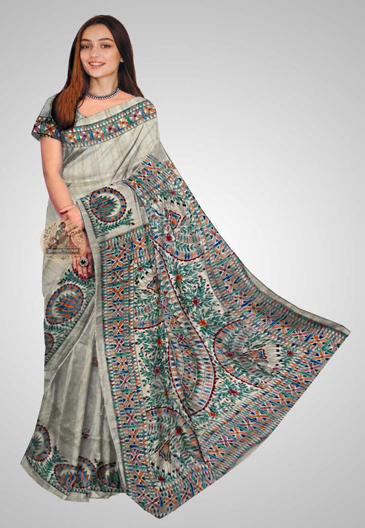 Buy Ghicha Tussar Saree online – Ghicha Tussar Saree front view