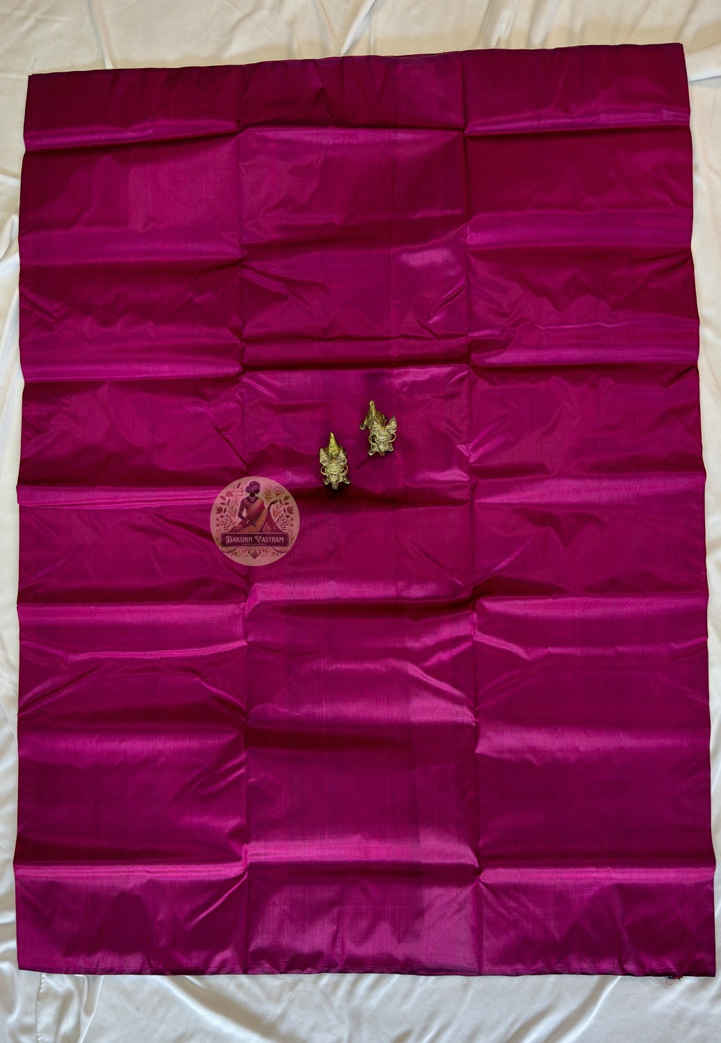 Close-up of Bishnupur silk than weave showing handloom craftsmanship, fine silk texture and natural lustre, Bengal