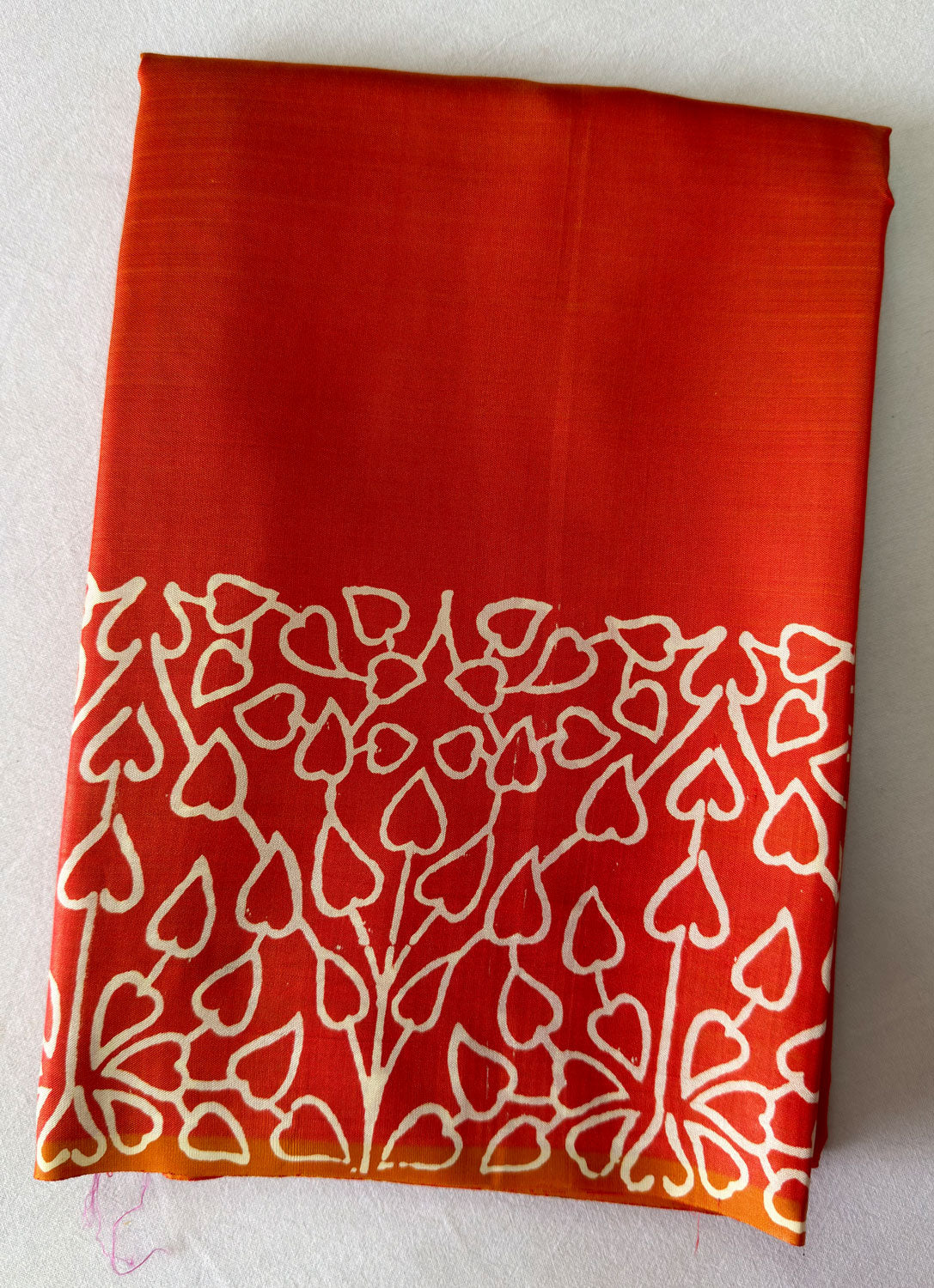 Bishnupur Silk Block Print Saree folded – premium pure silk Bengal artisan saree by Dakshin Vastram, carefully packaged and delivered to USA, India, UK and EU