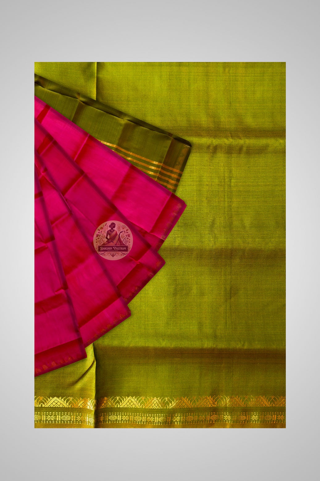 Shop Pure Silk Saree online – saree styled with matching blouse