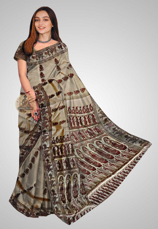 Buy Baluchari Silk Saree online – Handloom Baluchari Saree front view