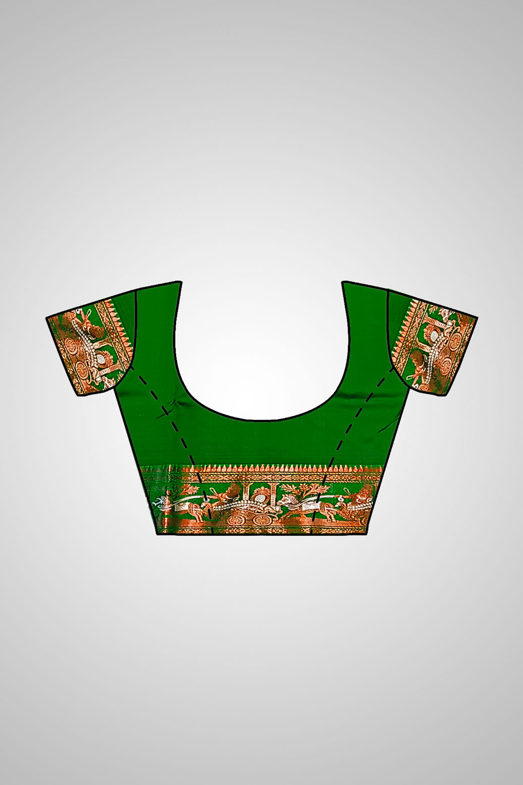 Shop Swarnachari Saree online – Blouse piece included with traditional detailing