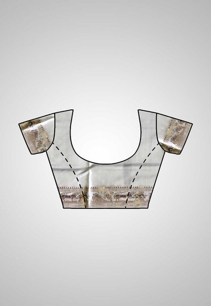 Buy Handloom Swarnachari Silk Saree online – blouse view