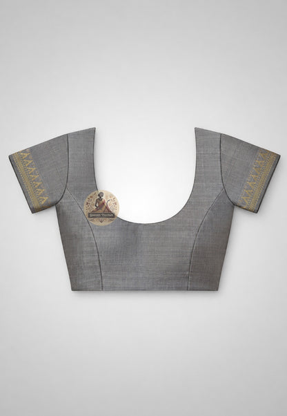 Matching blouse piece included with Bishnupur Katan Silk Saree, handloom reception wear Bengal West Bengal