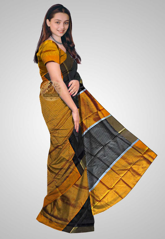 Buy Bishnupuri Katan Silk Saree online – Bishnupuri Katan Silk Saree side view