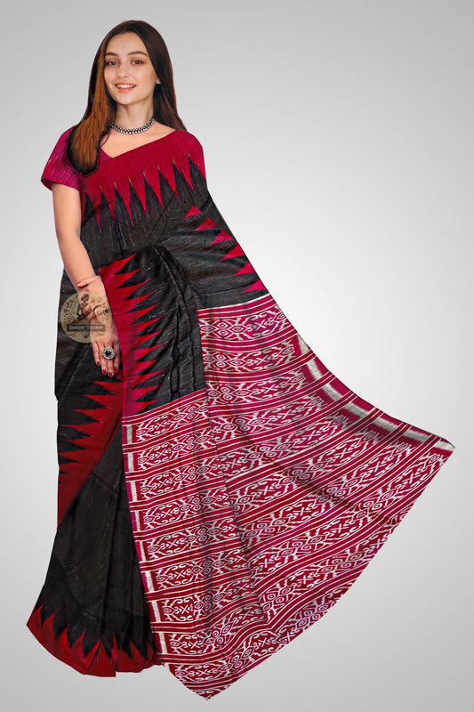 Buy Tussar Silk Saree online – Front view showcasing raw silk elegance