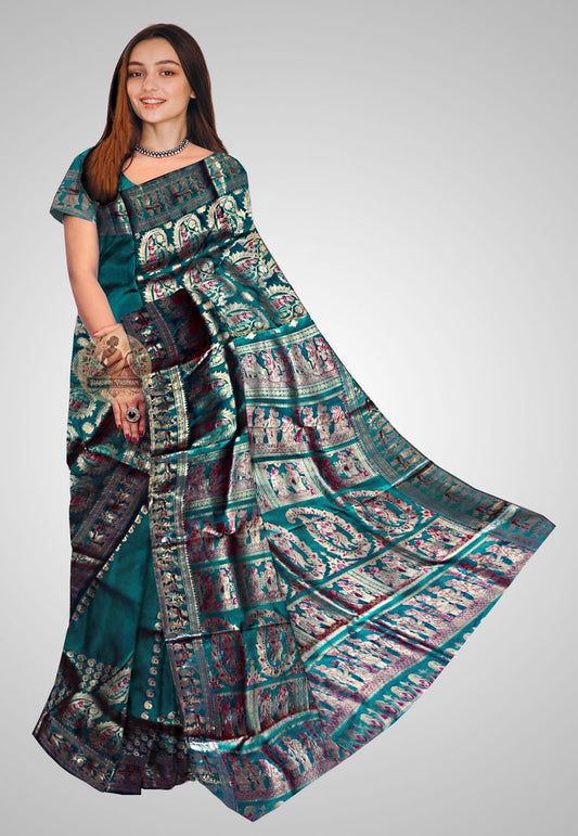 Buy Handloom Swarnachari Silk Saree online – front view