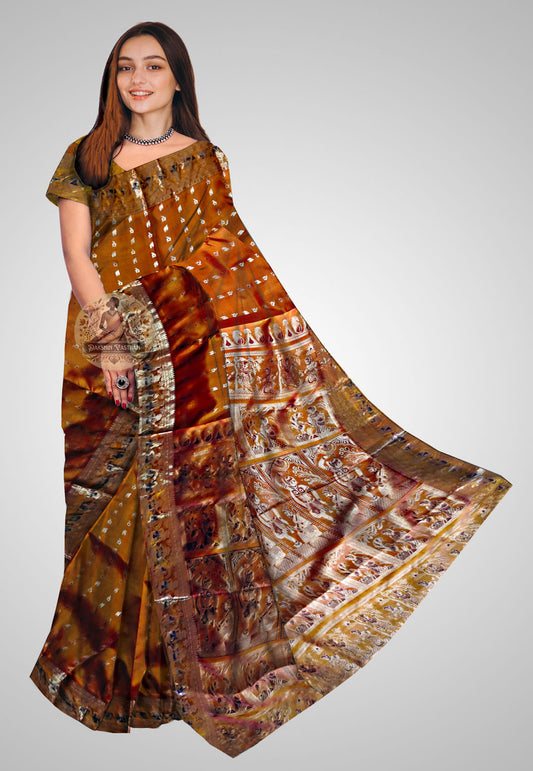 Buy Handloom Swarnachari Silk Saree online – front view