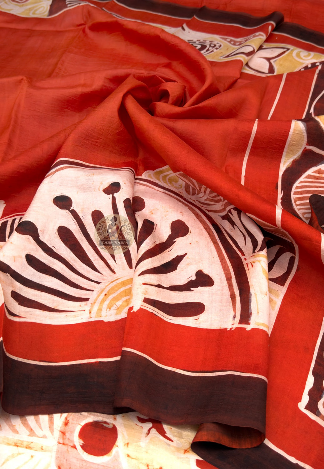 Detailed close-up of hand-woven border on Bishnupur Pure Katan Silk Saree showing festival-ready Bishnupur weave patterns in tightly woven fine pure Katan silk, crafted for Durga Puja 2026