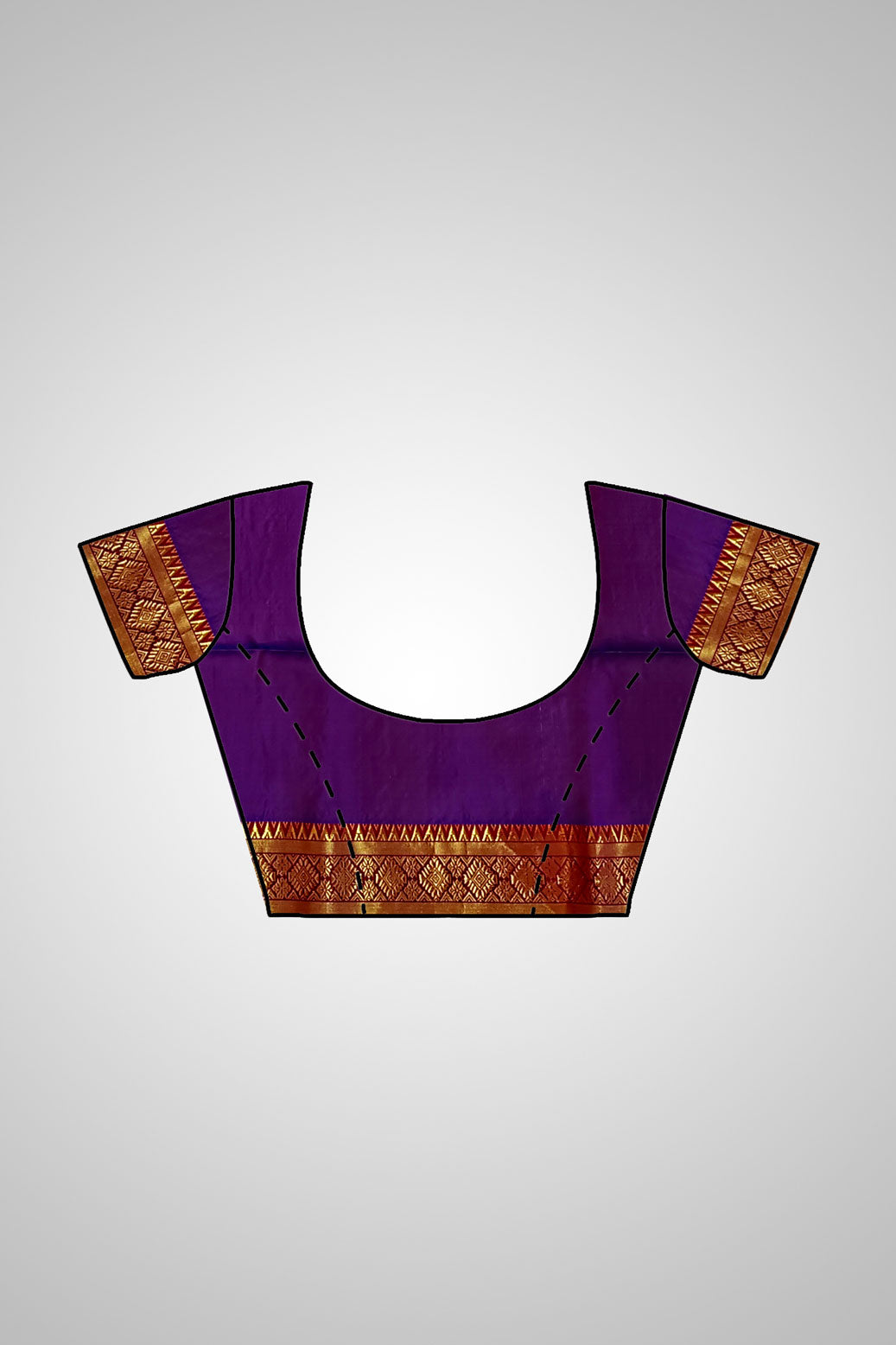 Buy Handloom Pure Silk Saree online – blouse and pallu view