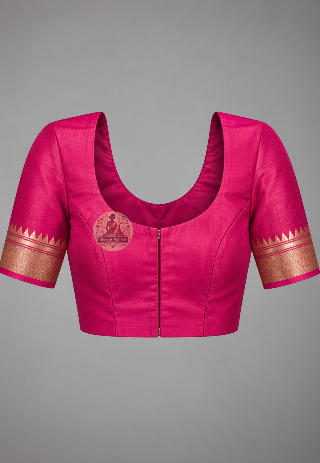 Matching blouse piece included with Bishnupur Katan silk bridal trousseau saree, pre-matched and handwoven in West Bengal