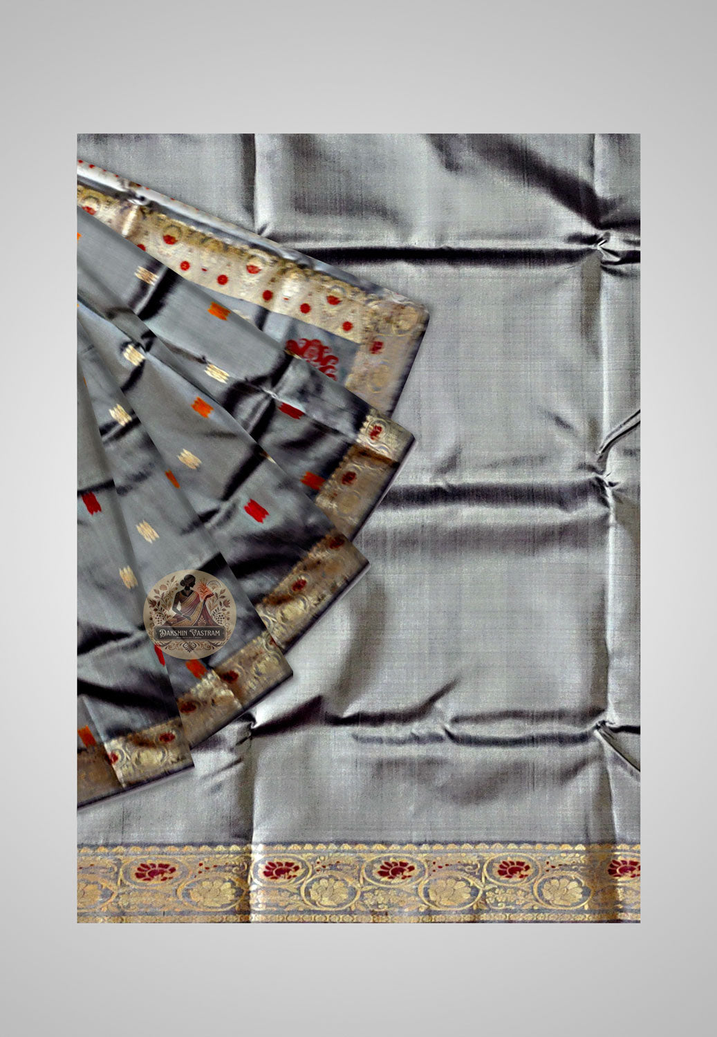 Buy Baluchari Silk Saree online – Elegant Handloom Baluchari full view
