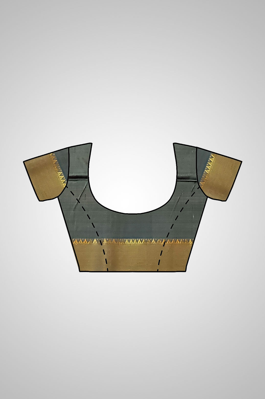 Buy Bengal Pure Katan Saree – Saree with blouse fabric view