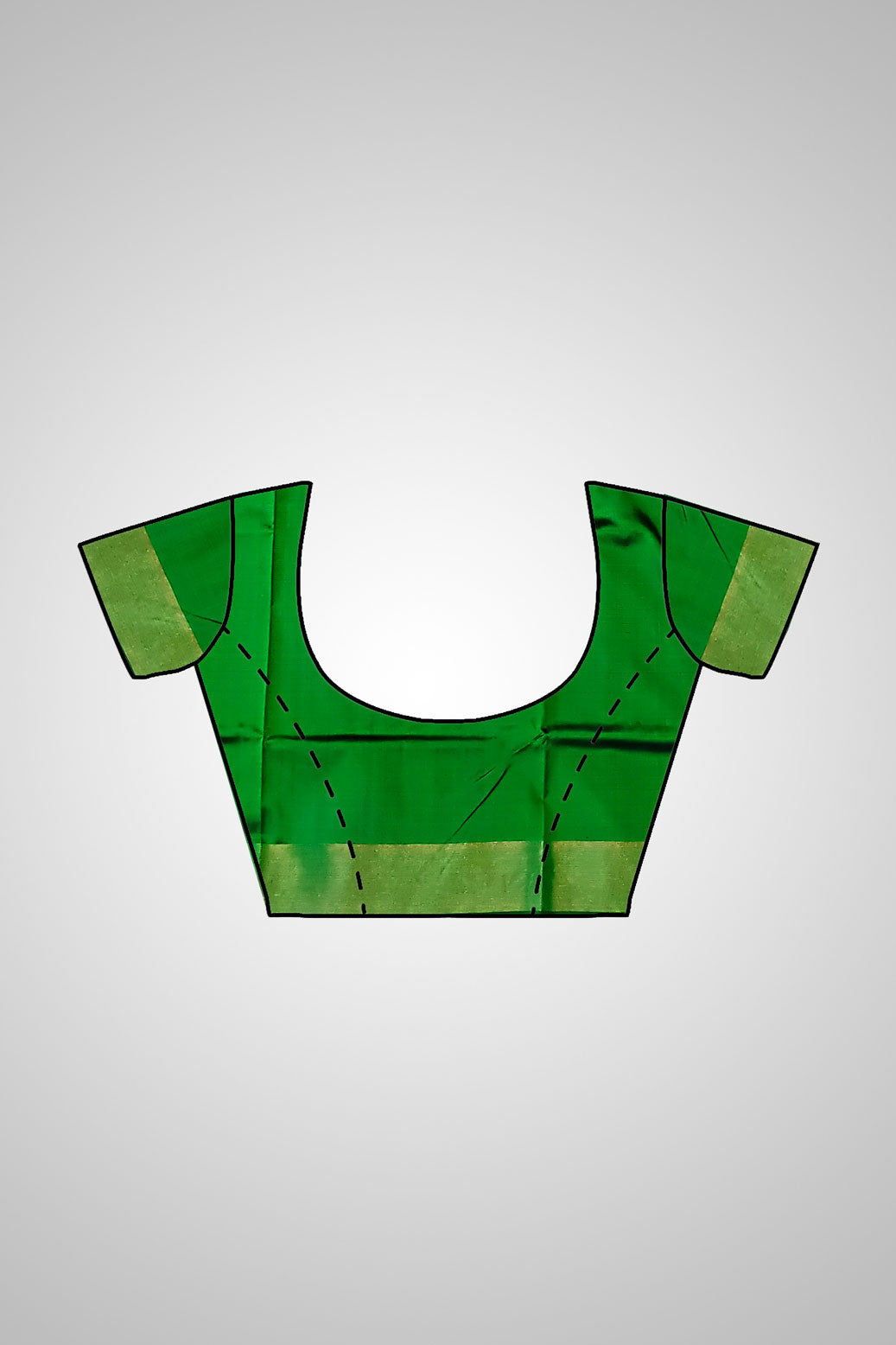 Buy Handloom Pure Katan Silk Saree – Saree with stitched blouse displayed