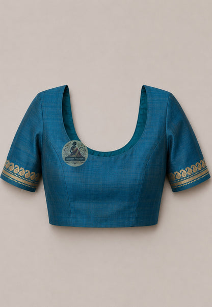 Matching blouse piece included with Bishnupur Katan Silk Saree handloom corporate gift Bengal West Bengal