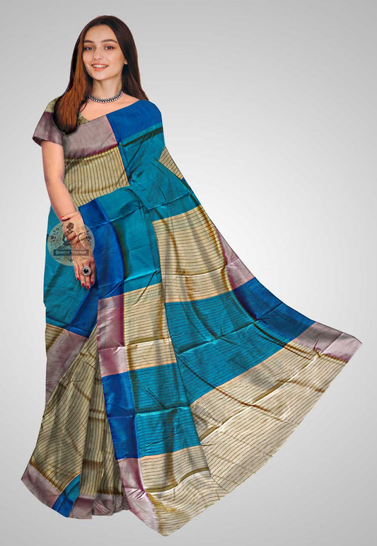 Buy Bishnupuri Katan Silk Saree online – Bishnupuri Katan Silk Saree front view