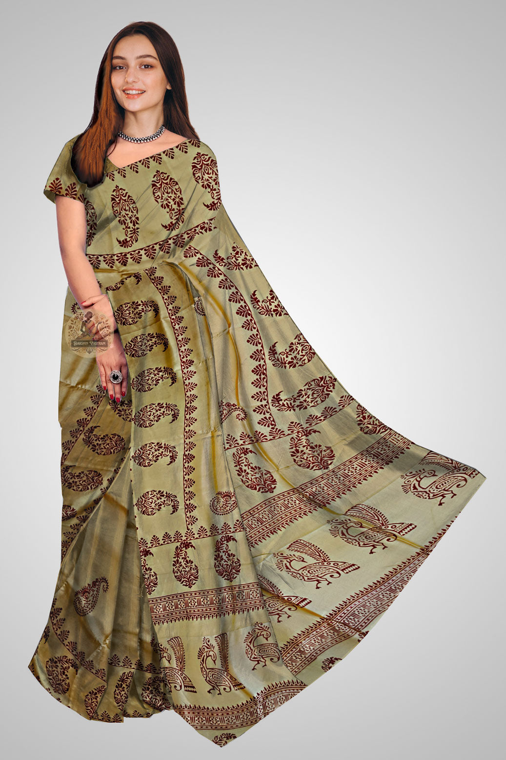 Buy Pure Silk Saree UK – Handloom silk saree front profile