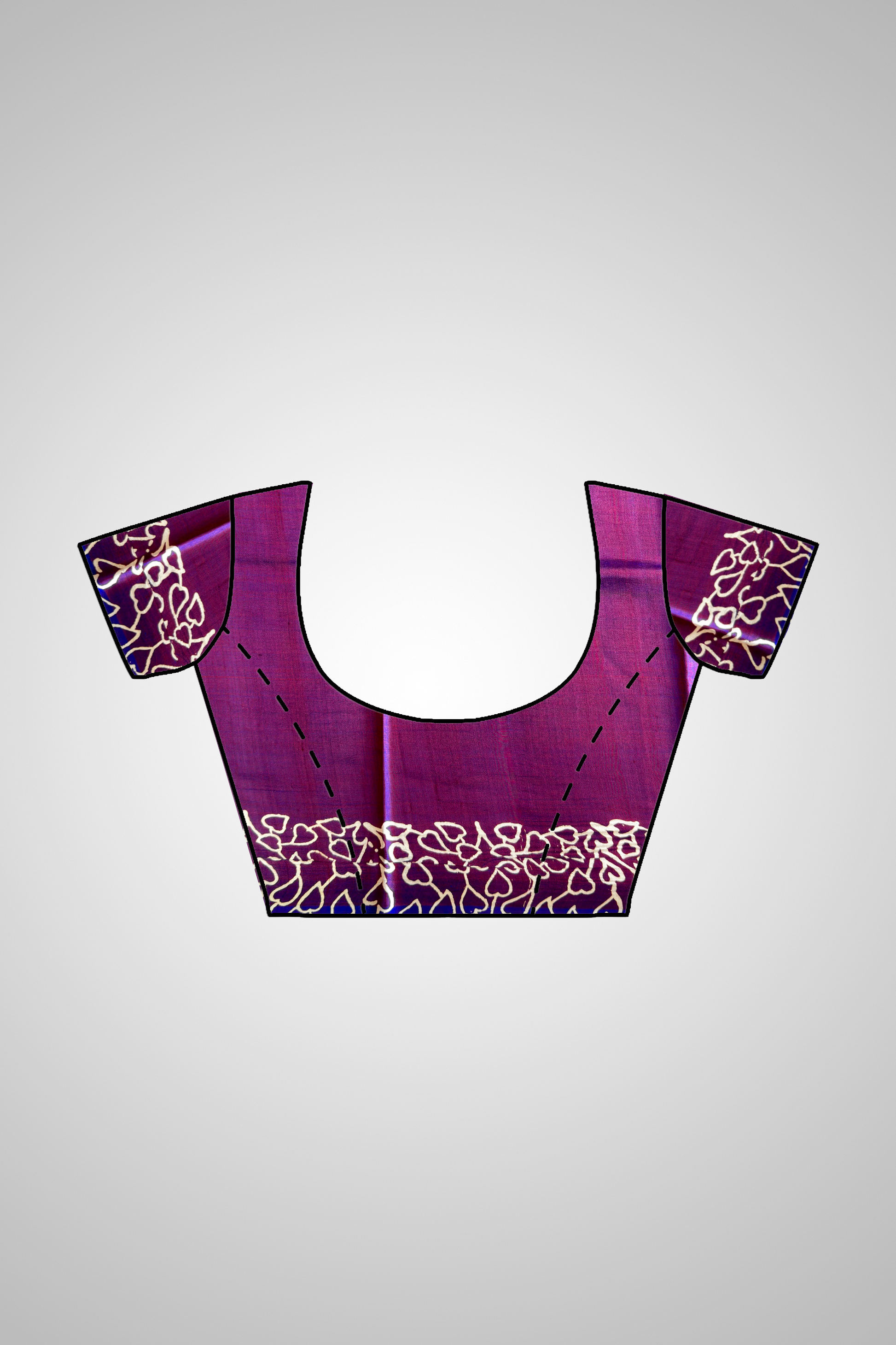 Buy Handloom Bishnupur Silk Saree online – Close-up of block print pattern