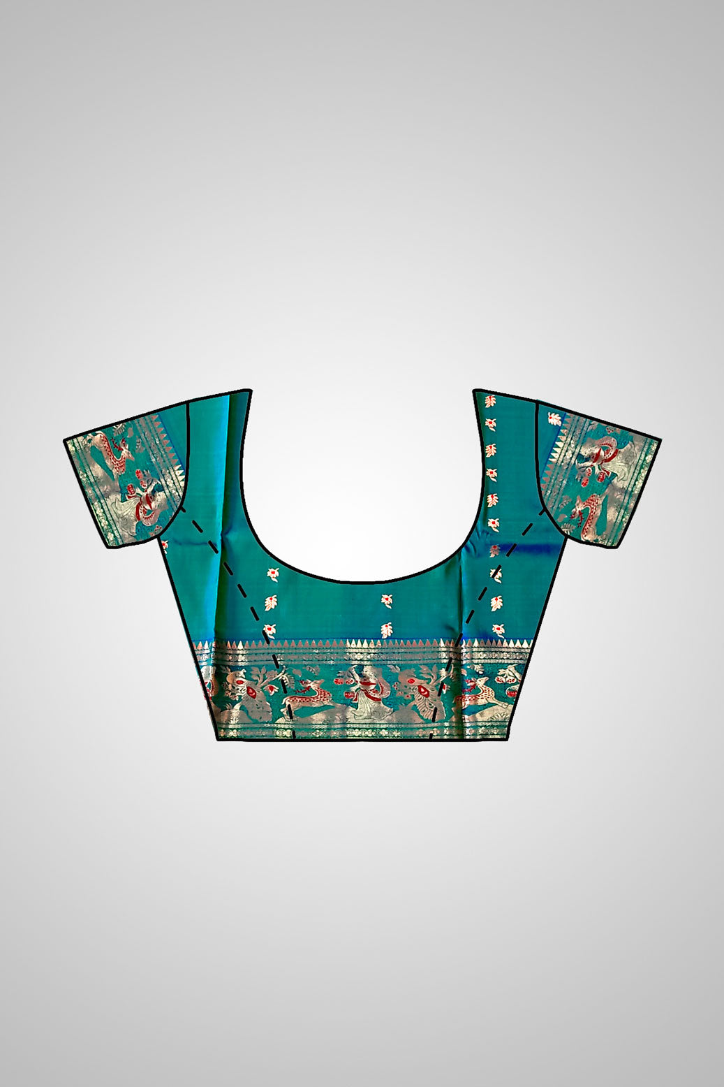 Buy Swarnachari Saree online – Saree with stitched blouse set