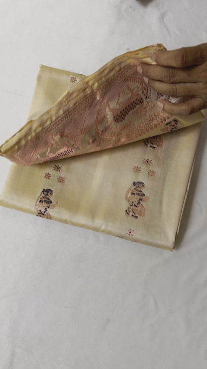 Swarnachari Silk Saree | Bishnupur Handloom Zari Weave