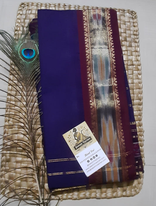 Buy Organic Cotton Kochampalli Saree online – Organic Cotton Kochampalli Saree side view