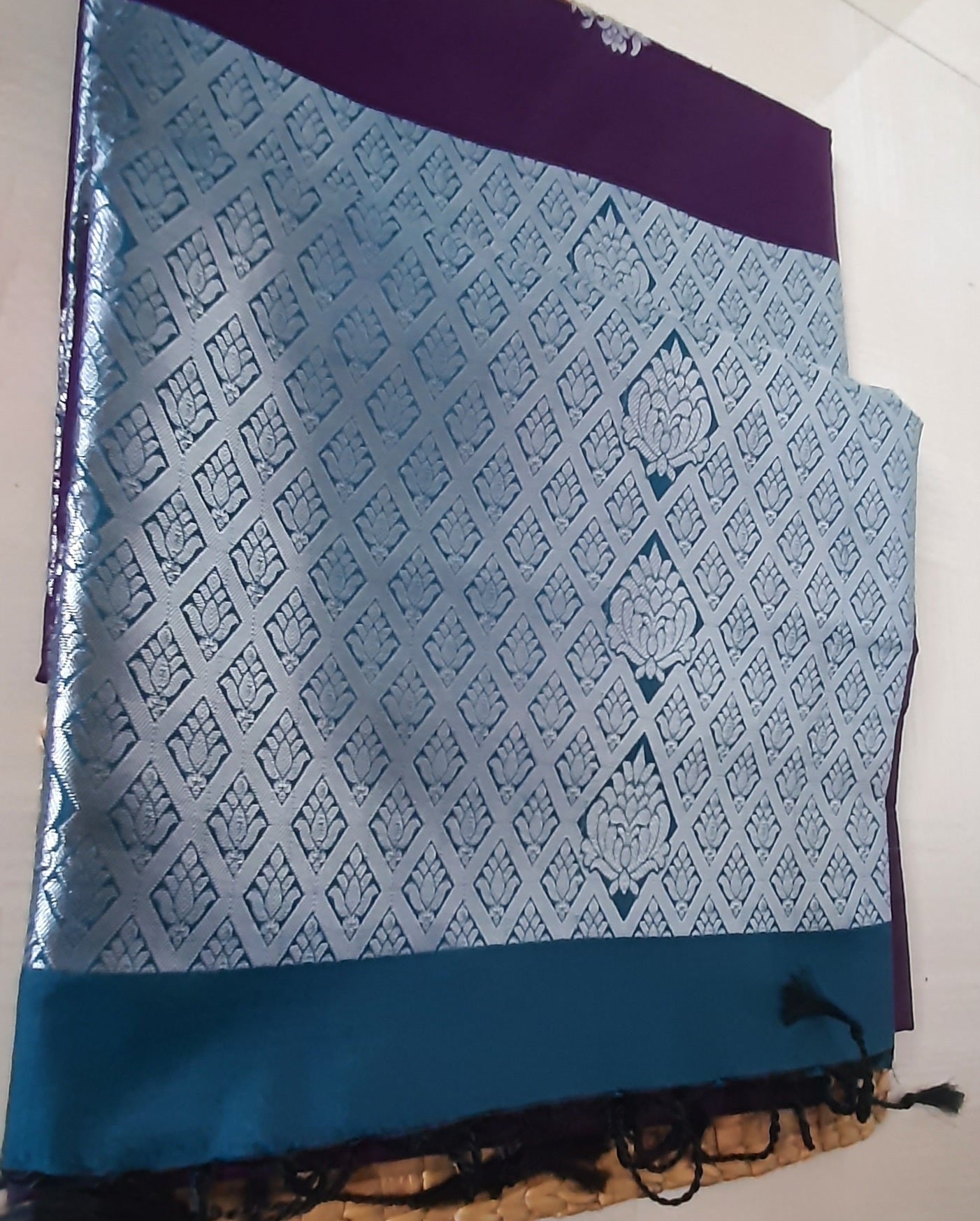 Buy South Indian Saree online – Soft Semi Silk Saree back view