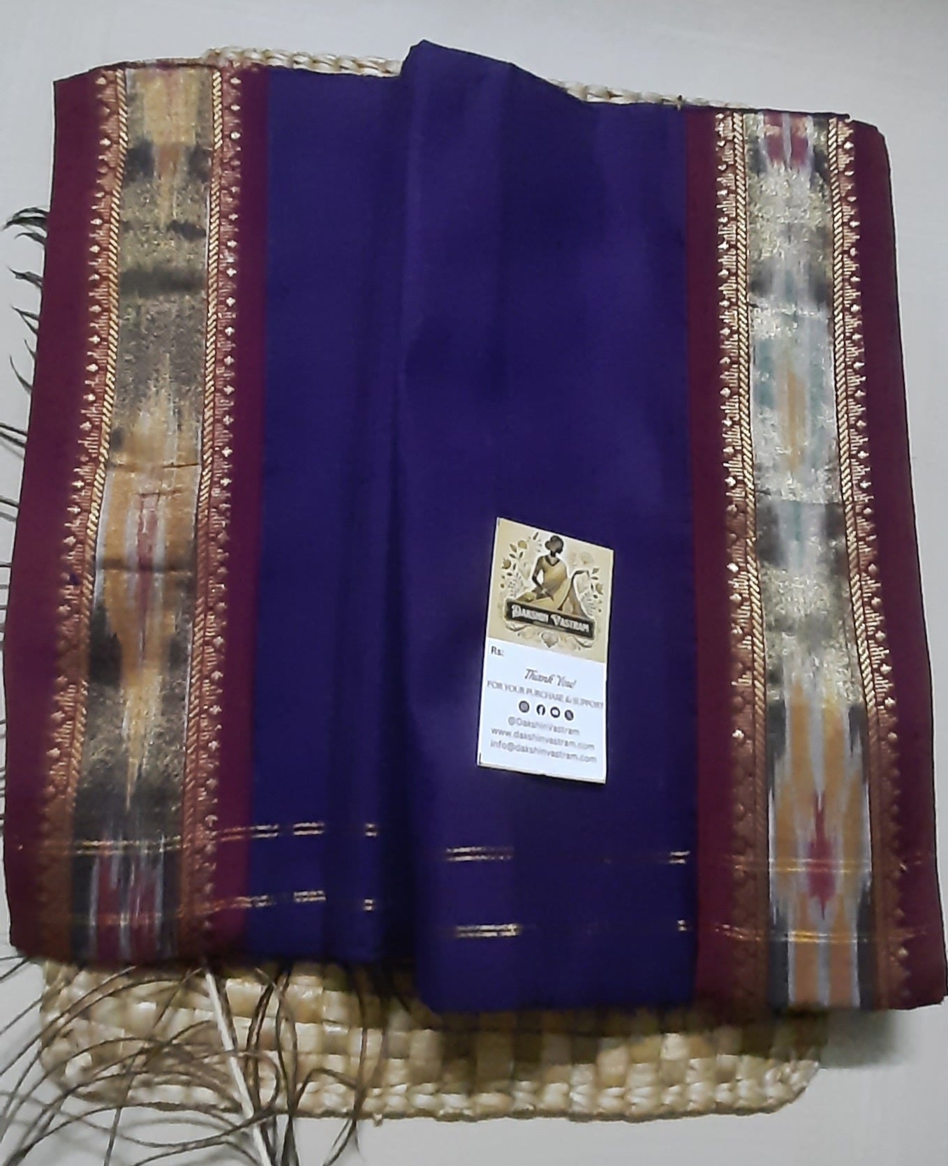 Buy Organic Cotton Kochampalli Saree online – Organic Cotton Kochampalli Saree full saree view
