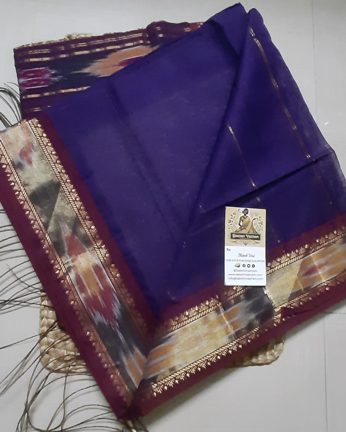 Buy Organic Cotton Kochampalli Saree online – Organic Cotton Kochampalli Saree front view