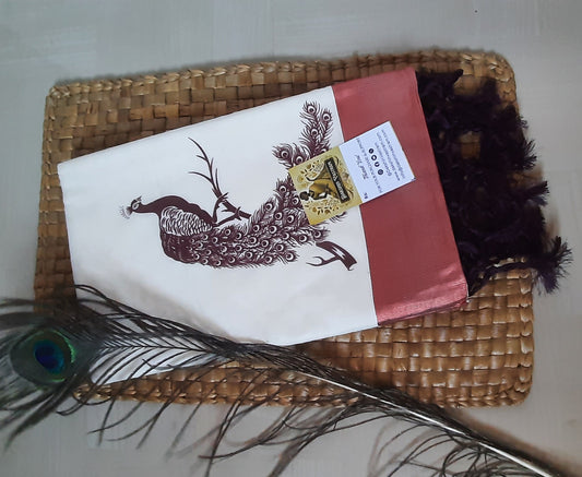 Buy Kasavu Cotton Saree online – Organic Cotton Kasavu Saree side view