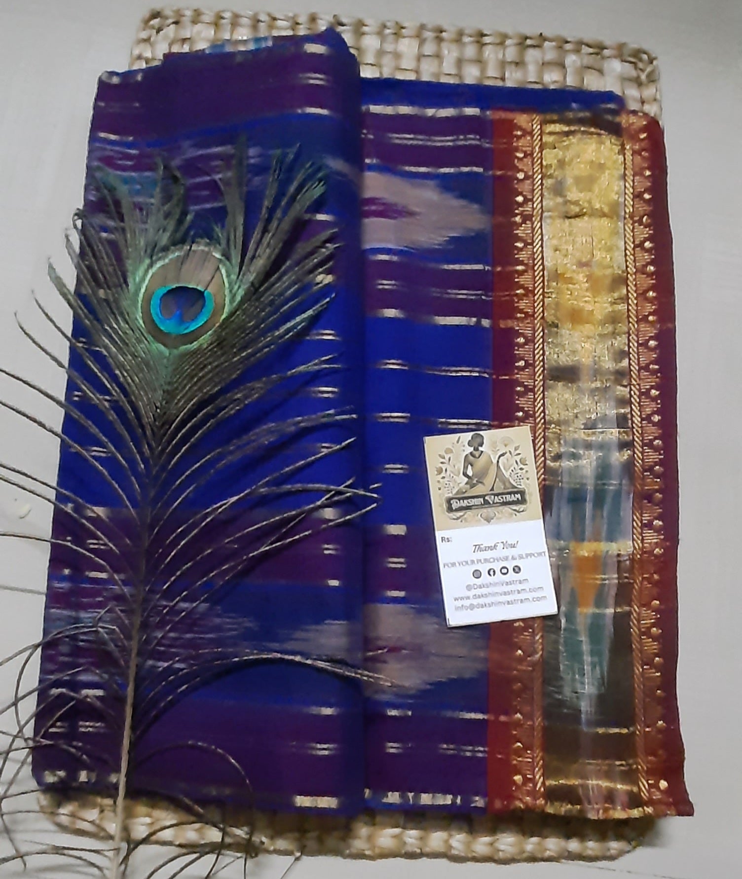 Buy Organic Cotton Kochampalli Saree online – Organic Cotton Kochampalli Saree rear view