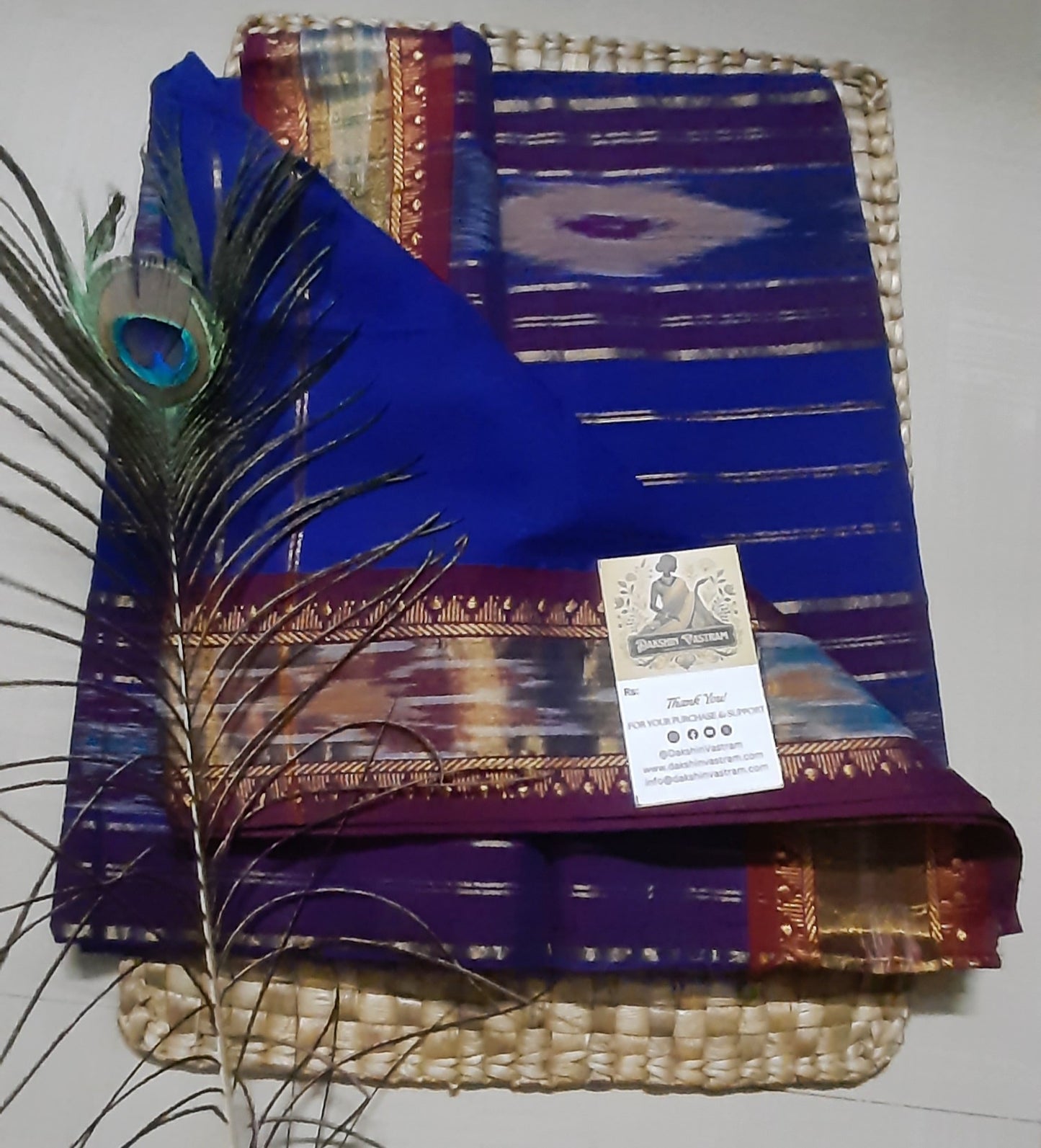 Buy Organic Cotton Kochampalli Saree online – Organic Cotton Kochampalli Saree full saree view