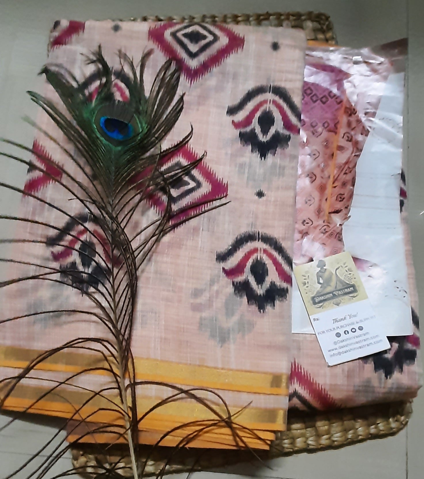 Buy Cotton Silk Saree online – Cotton Silk Saree side view