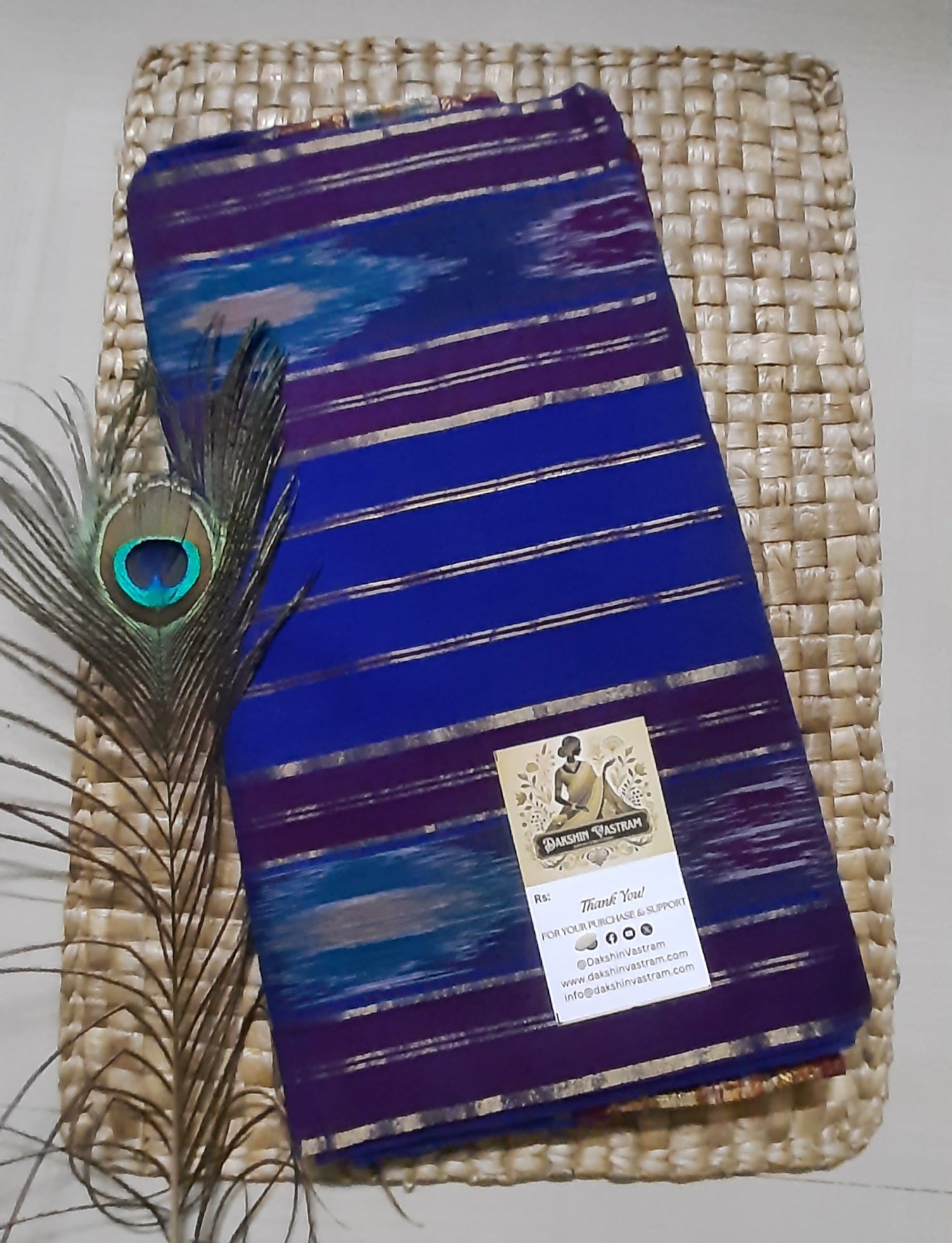 Buy Organic Cotton Kochampalli Saree online – Organic Cotton Kochampalli Saree side view